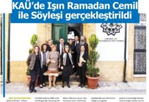 KAÜ’ DE IŞIN RAMADAN CEMİL İLE SÖYLEŞİ GERÇEKLEŞTİRİLDİ