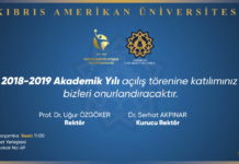 2018-2019 Akademik Yılı Açılış Davetiyesi