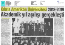 KIBRIS AMERİKAN ÜNİVERSİTESİ “GİRİŞİMCİLİK” TEMALI 2018-2019 EĞİTİM-ÖĞRETİM YILI AÇILIŞ TÖRENİ YAPILDI
