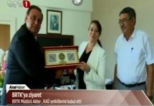 KIBRIS AMERİKAN ÜNİVERSİTESİ REKTÖRÜ Prof.Dr. Uğur ÖZGÖKER BAYRAK RADYO TELEVİZYON KURUMU GENEL MÜDÜRÜNE RESMİ ZİYARETTE BULUNDU