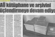 KIBRIS AMERİKAN ÜNİVERSİTESİ KÜTÜPHANE VE ARŞİVİNİ GÜÇLENDİRMEYE DEVAM EDİYOR