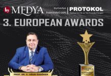 Arel Üniversitesi Uluslararası İlişkiler Bölüm Başkanı ve Uluslararası Diplomatlar Birliği Başkan Yardımcısına ByProtokol Dergisi tarafından 3. AVRUPA ÖDÜLLERİ kapsamında YILIN EN BAŞARILI DİPLOMASI ÖDÜLÜ verildi.