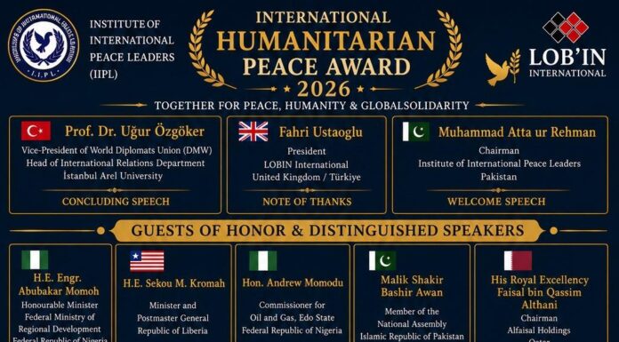 International Humunitarian Peace Award 2026
